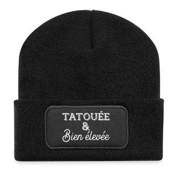 tatouée t shirt tatouage - Beanie recyclé à patch - noir - Devant