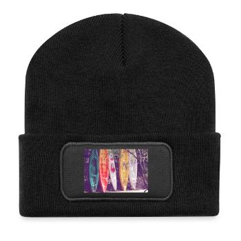 Kanus - Recycelte Patch Beanie - Schwarz - Vorne