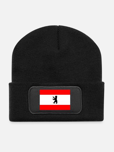 Berlin - Recycelte Patch Beanie - Schwarz