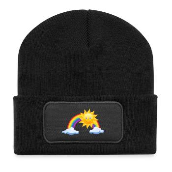 rainbow - Recycled Patch Beanie - black - Front