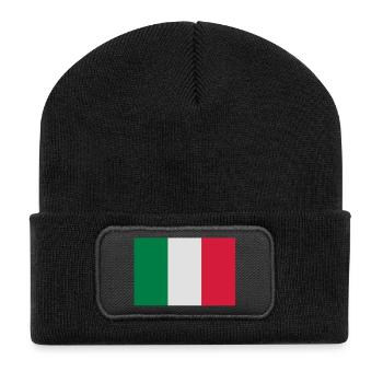 flag_italy - Recycelte Patch Beanie - Schwarz - Vorne