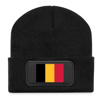 Drapeau Belge - Belgische vlag - Beanie recyclé à patch - noir - Devant