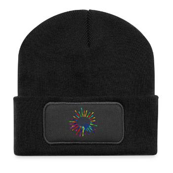 Gehirn Motiv - Recycled Patch Beanie - black - Front