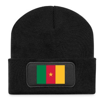Drapeau Cameroun - Cameroon flag - Kamerun flagge - Beanie recyclé à patch - noir - Devant