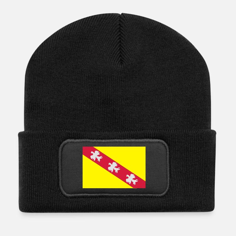 Drapeau Lorraine - Beanie recyclé à patch - noir