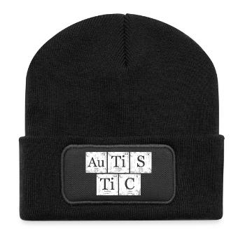 AuTiSTiC Nerd Geek Periodic Table - Recycled Patch Beanie - black - Front