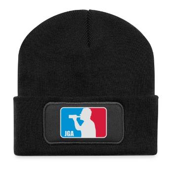jga männer saufen - Recycelte Patch Beanie - Schwarz - Vorne