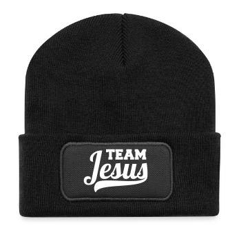 Équipe Jésus cadeau drôle pour les chrétiens - Beanie recyclé à patch - noir - Devant