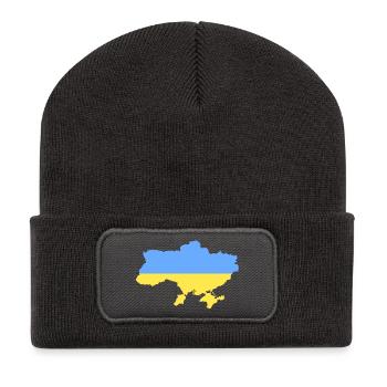 ukraine - Recycelte Patch Beanie - Dunkelgrau - Vorne