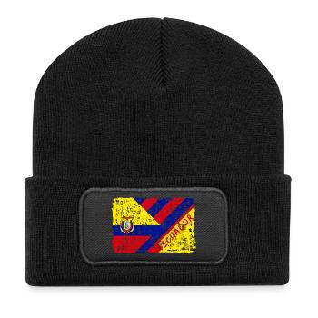 Ecuador Flag Design / Gift South America - Recycled Patch Beanie - black - Front