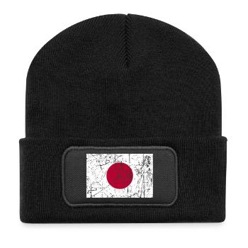 Japan flag Japan Fahne flag Flagge bandera - Recycled Patch Beanie - black - Front