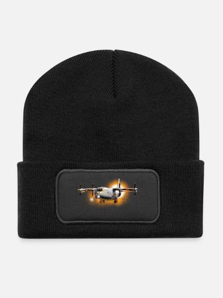 Transport Flugzeug Antonov-12 - Recycelte Patch Beanie - Schwarz