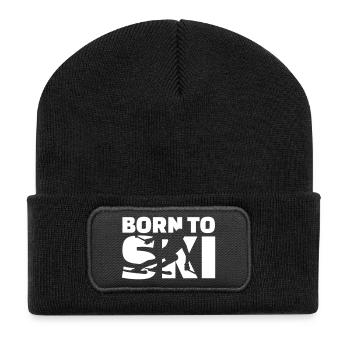 Ski - Recycelte Patch Beanie - Schwarz - Vorne