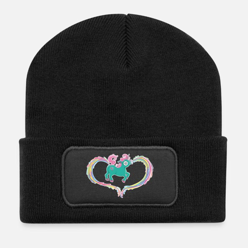 Unicorn - Recycled Patch Beanie - black