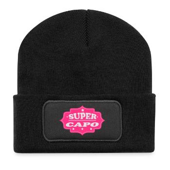 Super capo 111 - Beanie recyclé à patch - noir - Devant