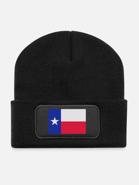 Flag Texas - Recycled Patch Beanie - black