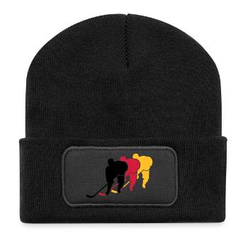 hockey sur glace - Beanie recyclé à patch - noir - Devant
