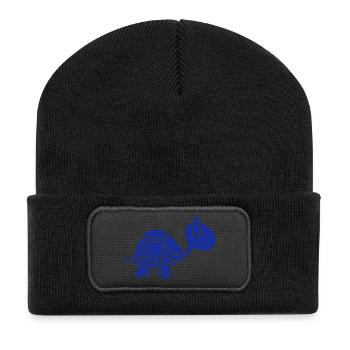 A turtle that takes its time - Recycled Patch Beanie - black - Front