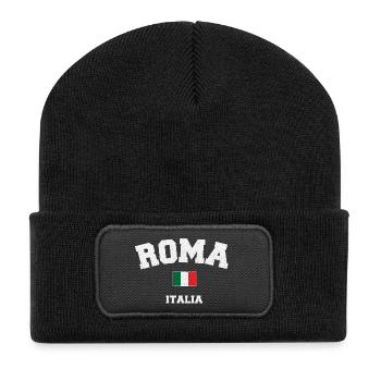 Roma Italia Emblem - Recycled Patch Beanie - black - Front
