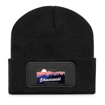 Schwarzwald - im Herzen Badisch - Recycelte Patch Beanie - Schwarz - Vorne