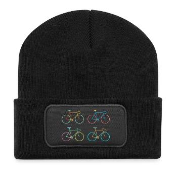 Racing bike colorful - Recycled Patch Beanie - black - Front