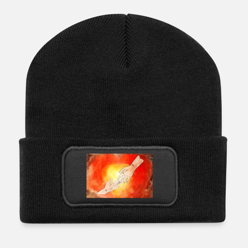 divine mouthguard - Recycled Patch Beanie - black