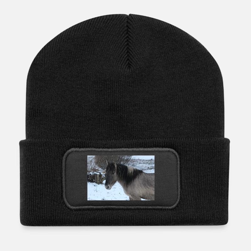 Affiche Cheval Cheval - Beanie recyclé à patch - noir