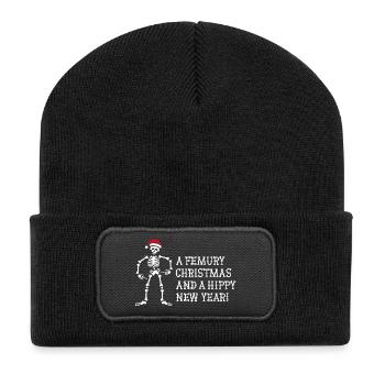 Radiologie de Noël physiothérapeute x-ray - Beanie recyclé à patch - noir - Devant