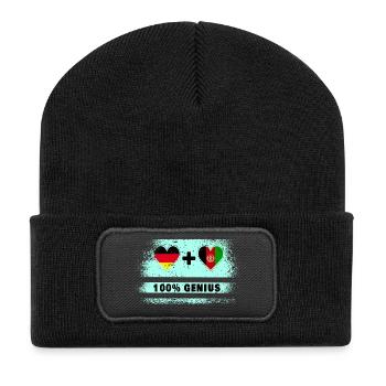 Allemagne et Afghanistan Genial / Cadeau - Beanie recyclé à patch - noir - Devant