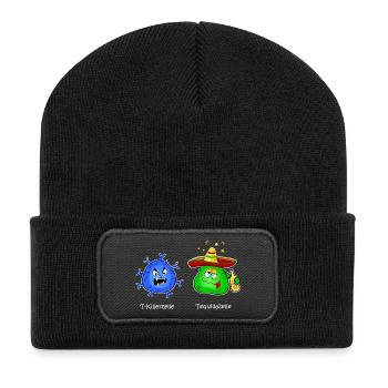 T killer cell, immune system, virus tequila T cell - Recycled Patch Beanie - black - Front