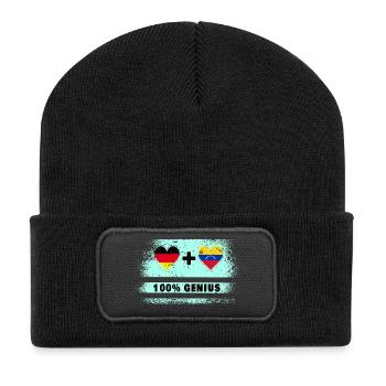 Allemagne et Venezuela Genial / Cadeau - Beanie recyclé à patch - noir - Devant