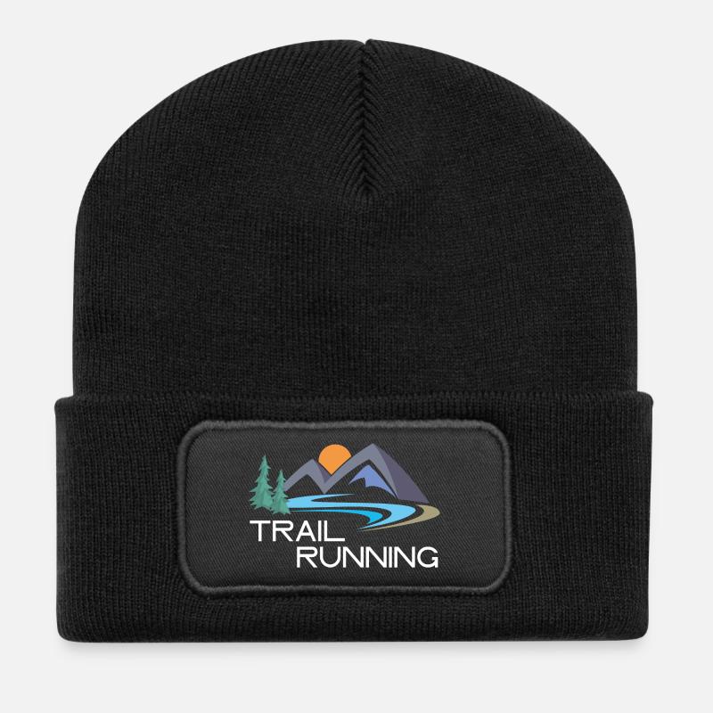 Trail Running - Beanie recyclé à patch - noir