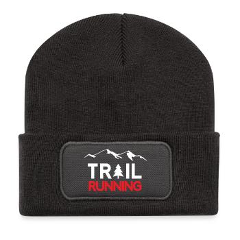 Trail Running - Beanie recyclé à patch - charbon - Devant