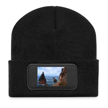 Madeira Portugal Poster - Recycelte Patch Beanie - Schwarz - Vorne