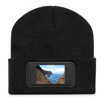 Madeira Portugal Poster - Recycelte Patch Beanie - Schwarz - Vorne