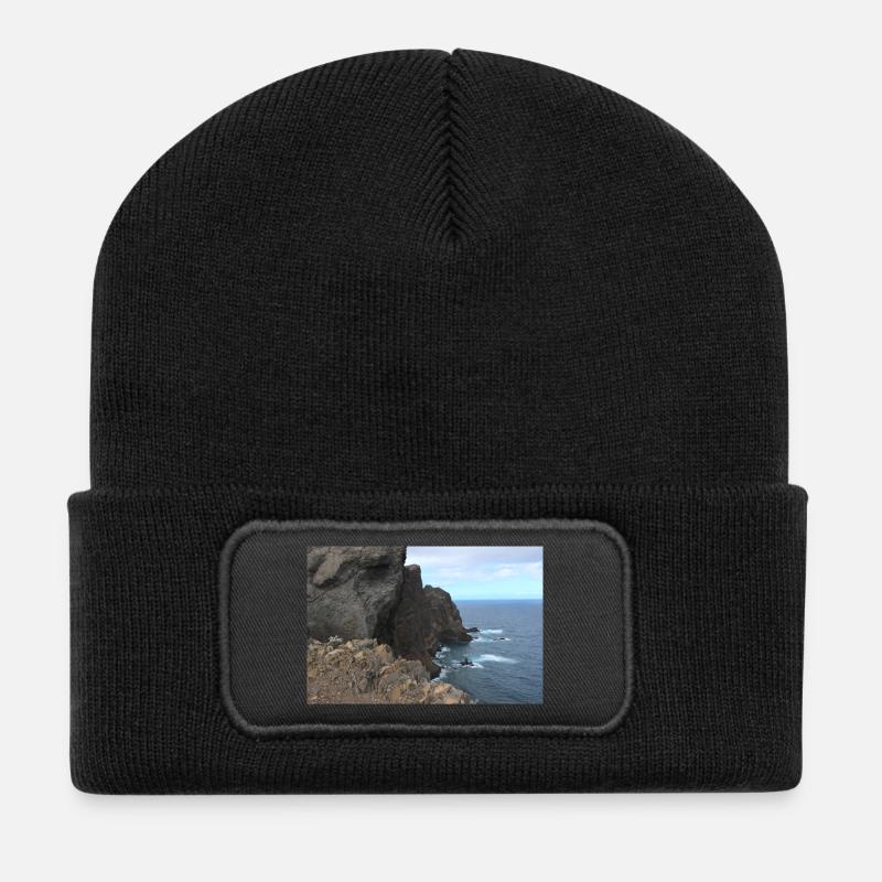 Madeira Portugal Poster - Recycelte Patch Beanie - Schwarz