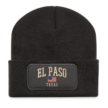 El Paso Texas Vintage Americana - Recycelte Patch Beanie - Dunkelgrau - Vorne