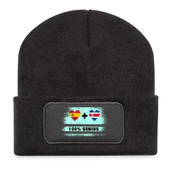 L’Espagne et le Costa Rica font 100% de génie - Beanie recyclé à patch - charbon - Devant
