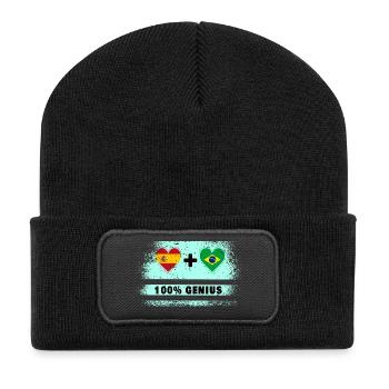 L’Espagne et le Brésil font preuve de 100% de génie - Beanie recyclé à patch - noir - Devant