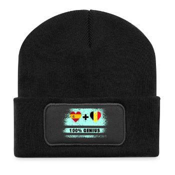 L’Espagne et la Belgique drasent 100% génie - Beanie recyclé à patch - noir - Devant