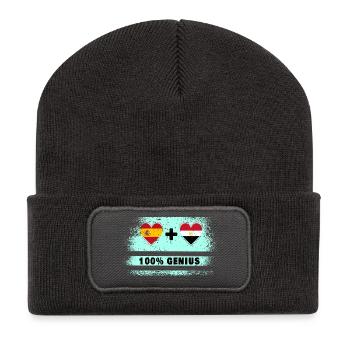 L’Espagne et l’Egypte draguent 100% de génie - Beanie recyclé à patch - charbon - Devant