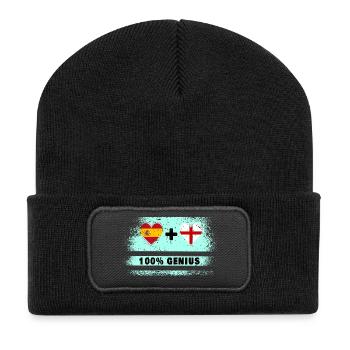 L’Espagne et l’Angleterre drasent 100% génie - Beanie recyclé à patch - noir - Devant
