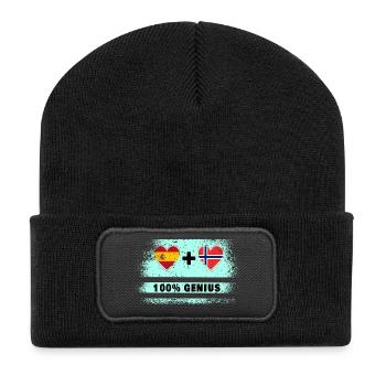 L’Espagne et la Norvège drasent 100% génie - Beanie recyclé à patch - noir - Devant