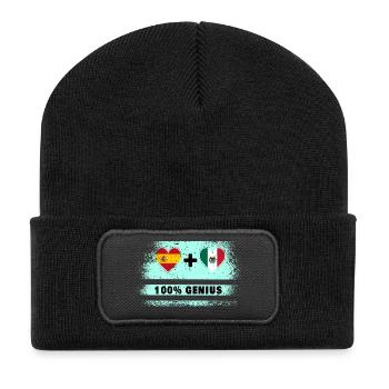 L’Espagne et le Mexique font preuve de génie à 100% - Beanie recyclé à patch - noir - Devant