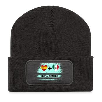 L’Espagne et le Mexique font preuve de génie à 100% - Beanie recyclé à patch - charbon - Devant