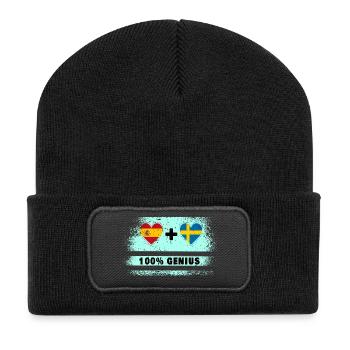 L’Espagne et la Suède font preuve de génie à 100% - Beanie recyclé à patch - noir - Devant
