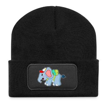 Elephant Student Backpack School - Recycled Patch Beanie - black - Front