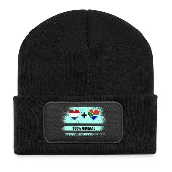 L’Afrique du Sud et les Pays-Bas 100% Genius flag - Beanie recyclé à patch - noir - Devant