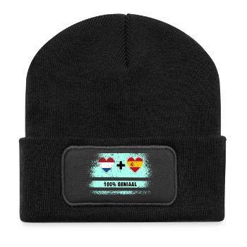 Espagne et Pays-Bas 100% Genius flag - Beanie recyclé à patch - noir - Devant