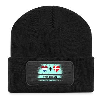 Danemark et Pays-Bas 100% Genius flag - Beanie recyclé à patch - noir - Devant